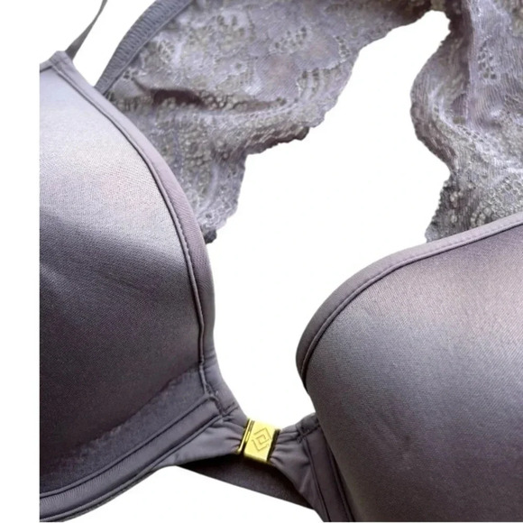 NWOT Thirdlove Lace Front Close Racerback Bra Mauve 34C 1/2 32D 1/2 36B 1/2 - Picture 3 of 5